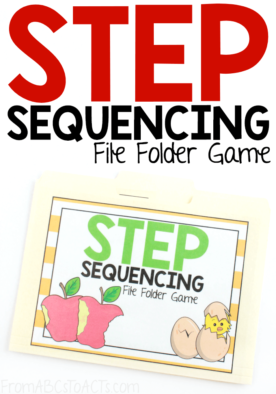 Put the steps in the right order with this fun file folder game for kindergartners! 6 different sets of steps in a single file folder game! #FromABCsToACTs #sequencing #math