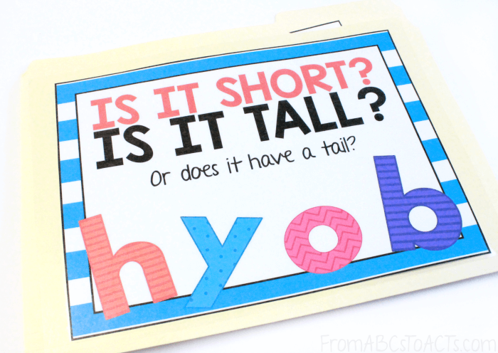 Short Tall and Tail Lowercase Letters