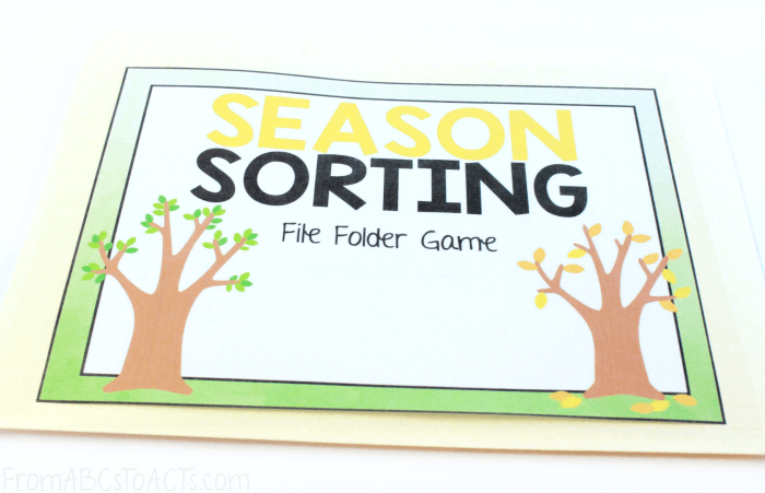 Sorting Seasons for Preschoolers
