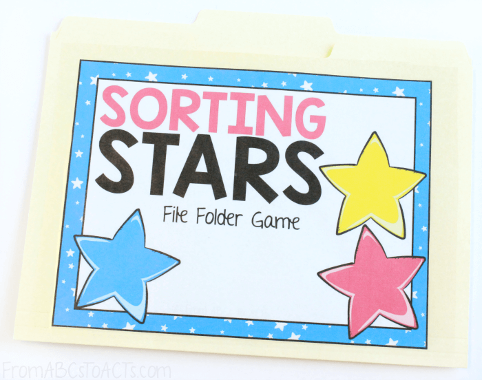Sorting Stars Big and Little Game for Preschoolers