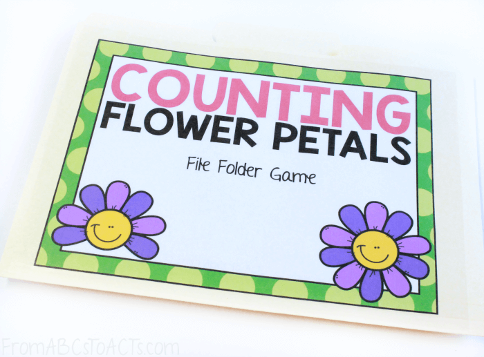 Spring Flower Counting Game for Preschoolers