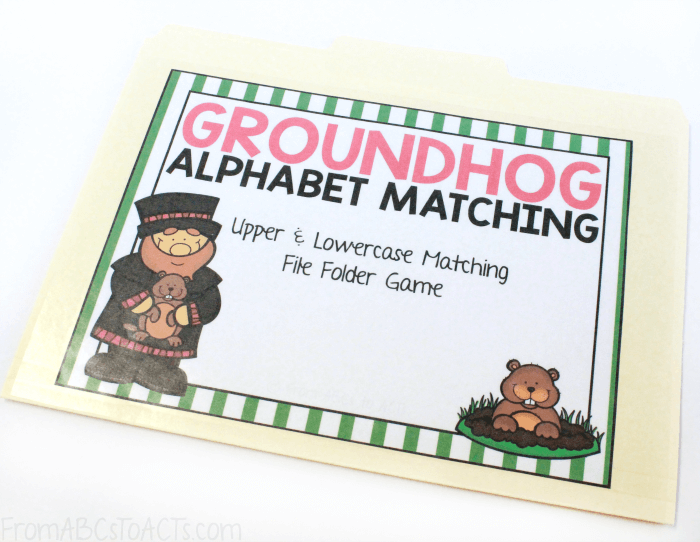 Upper and Lowercase Alphabet Matching for Groundhog Day
