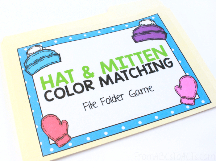 Winter Color Matching for Toddlers and Preschoolers