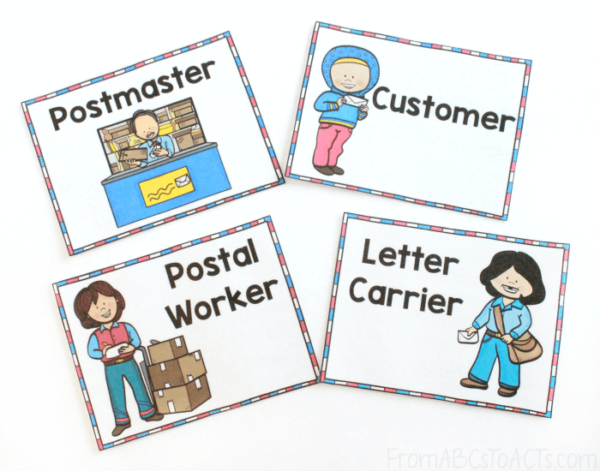 Job Badges for Post Office Dramatic Play Center