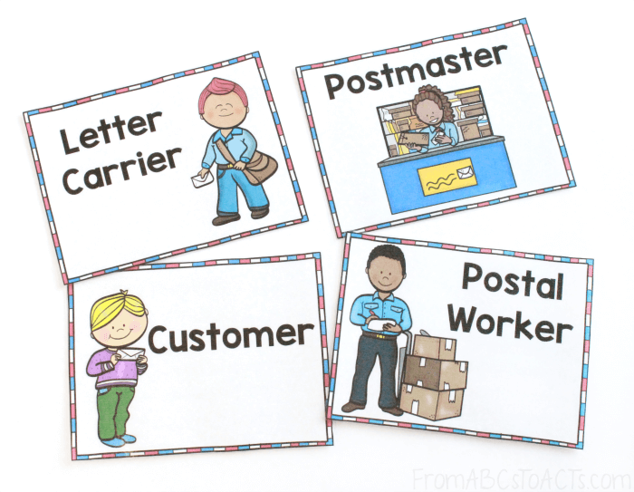Job Badges for Post Office Pretend Play