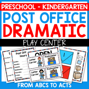 Post Office Dramatic Play Center Square