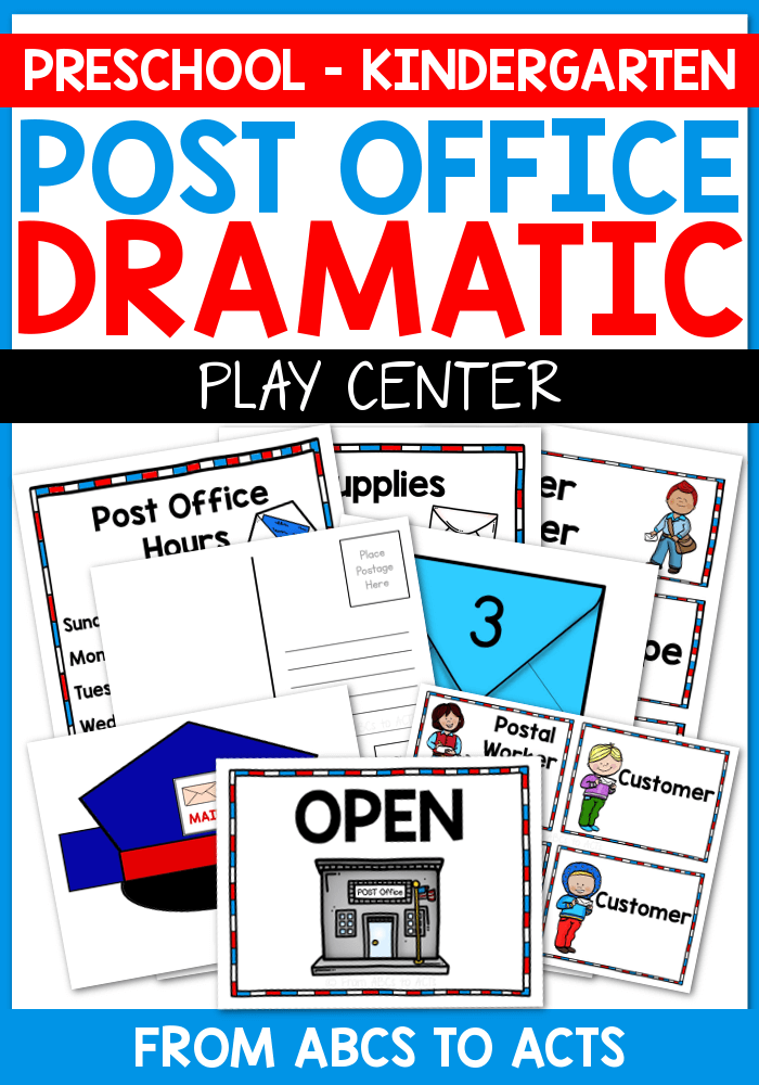Post Office Dramatic Play Center From ABCs to ACTs