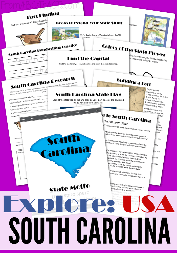 Explore the Palmetto State and learn about the monkeys, the peppers, and the tea plantation of South Carolina with our Explore: USA state study! #FromABCstoACTs #geography