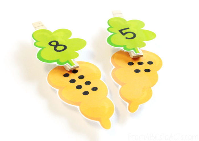 Carrot Clip Cards for Numbers 1-20
