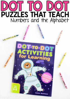 Does your child need a little help learning the letters of the alphabet and numbers to 100? These dot to dot puzzles are the perfect way to practice and so much fun they won't even realize that they're learning!