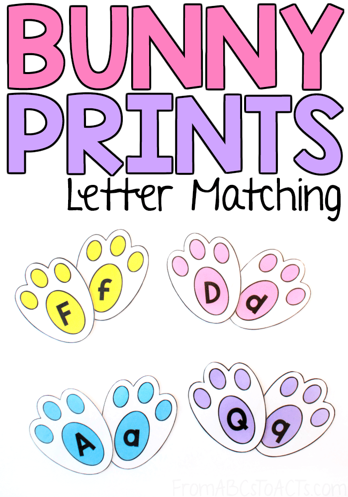 Whether you're gearing up for Easter or getting ready to celebrate Spring, this adorable bunny print letter matching activity would make the perfect literacy center for your kindergartners!