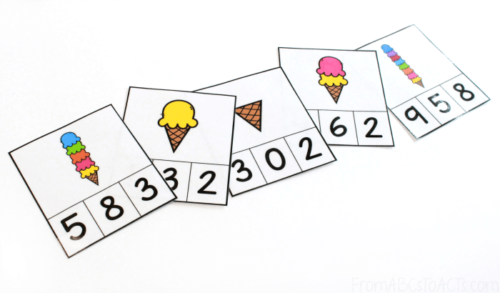 Ice Cream Scoop Counting for Kids