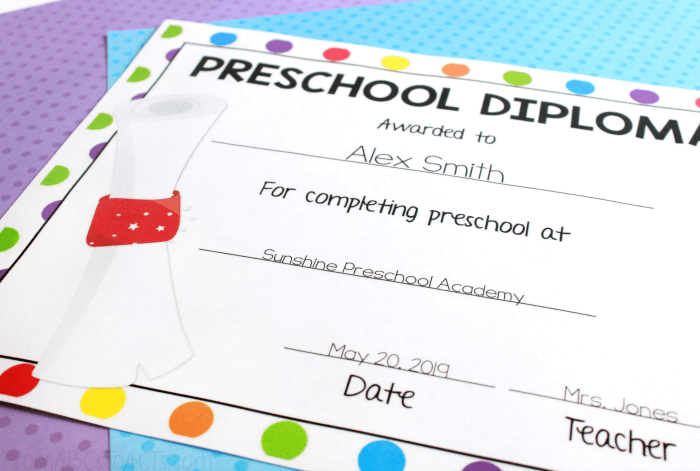 Edit and Print Preschool Diploma
