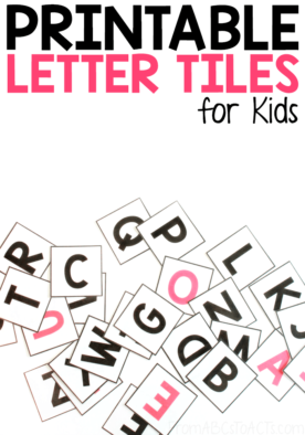 Give your kids a hand-on experience while teaching them to read with these printable alphabet letter tiles! Build a word, rearrange the letters to make new words, and pick up each letter individually to aid in sounding words out. The possibilities are endless!
