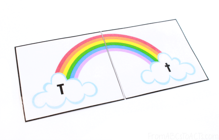 Rainbow Letter Matching Puzzles for Kids