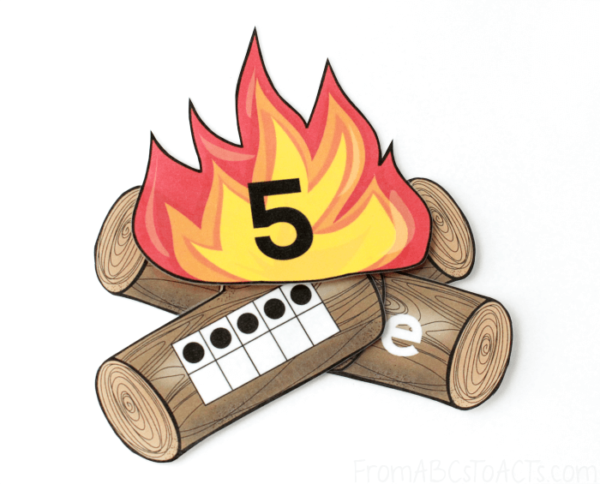 Campfire Number Sense Kindergarten Math Center