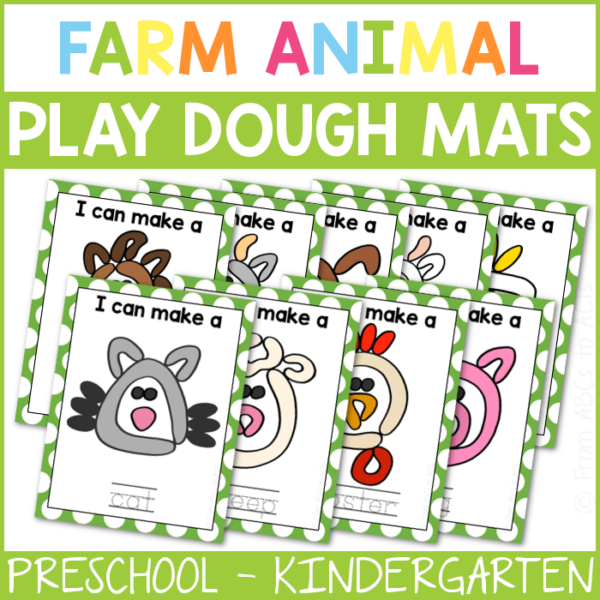 Learn to build your favorite farm animals out of play dough while working on fine motor skills, handwriting practice, colors, and more!