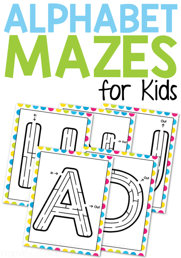 Letter Mazes For Kids
