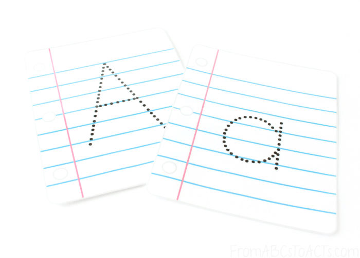 Alphabet Tracing Cards for Kids