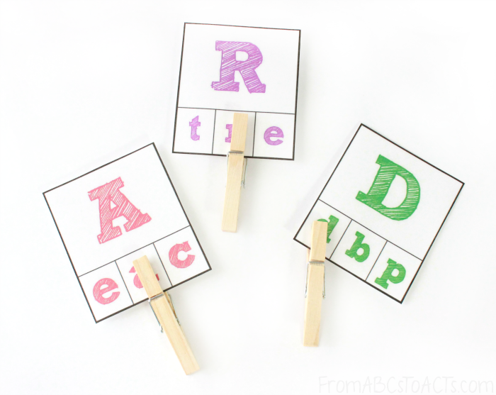 Clip Cards to Practice the Alphabet