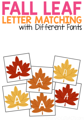 Talk about the changing fall leaves while working on the letters of the alphabet with this fall leaf letter matching activity! It makes a great literacy center and is the perfect way to teach recognizing letters in different fonts!