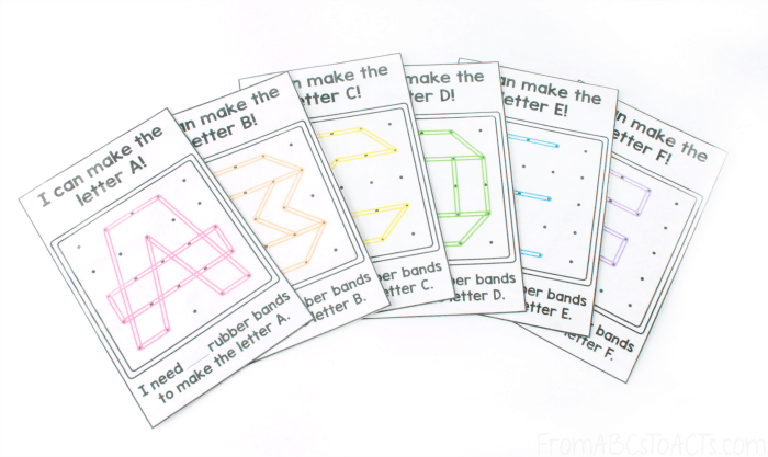 Geoboard Alphabet Printable Cards