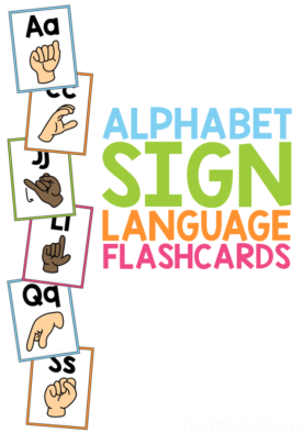 Whether you know someone that is either deaf or hard of hearing or you're simply interested in teaching your children American Sign Language, these sign language alphabet flash cards are the perfect place to start!