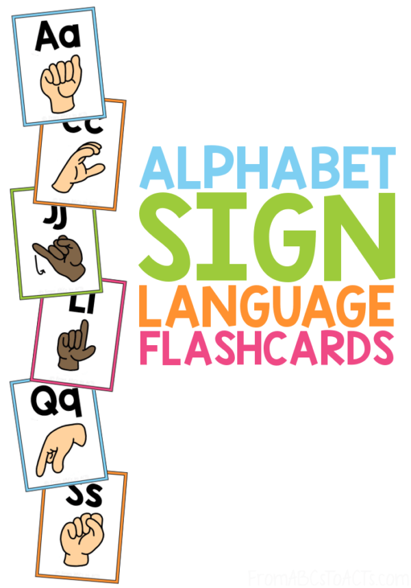 Alphabet Sign Language Flash Cards From ABCs to ACTs