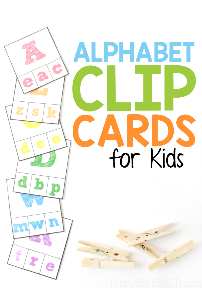 Practice the letters of the alphabet, colors, and fine motor skills at the same time with fun rainbow alphabet clip cards! #FromABCsToACTs