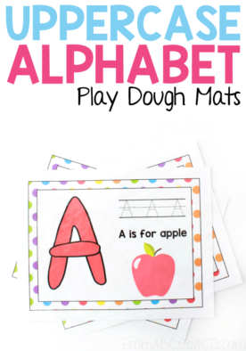 Combine your child's love of play dough with the uppercase letters of the alphabet for fine motor learning that's tons of fun!