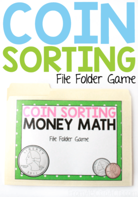 Teaching your child about money? This fun file folder game is a fantastic way to practice differentiating between and sorting coins! #FromABCsToACTs