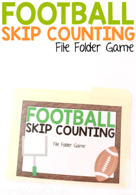 Fall might mean it's time for all things pumpkin and apple related, but it also means that it's time for football and this year you can use this fun football skip counting file folder game to incorporate a little bit of math practice into your child's love of sports! #FromABCsToACTs