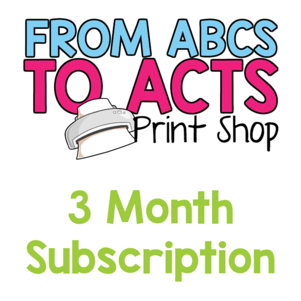 3 Month Subscription Print Shop
