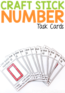 Build numbers 0-9 while working on number recognition, fine motor skills, counting, and more! #FromABCsToACTs