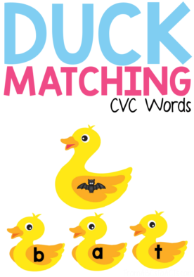 Practice building CVC words this Spring by reuniting the mama ducks with their babies in this fun Spring-themed literacy center! #FromABCsToACTs