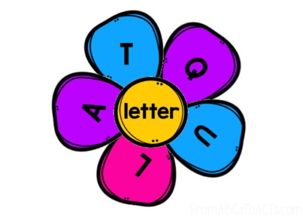 Letter Word and Sentence Sorting with Flowers