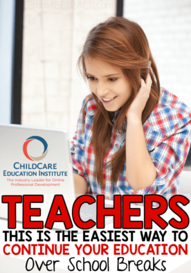 Working in some professional development over the break doesn’t mean that you have to sacrifice time with your family! With ChildCare Education Institute, you can get those CEUs or work towards your CDA from anywhere, at anytime, and at your own pace! #AD