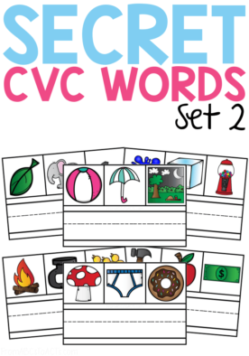 Practice those beginning sounds and your detective skills with this second set of Secret CVC word cards! Perfect for early finishers and your literacy center! #FromABCsToACTs