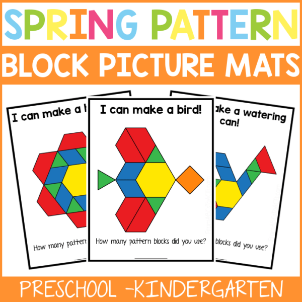 Spring Pattern Block Picture Mats
