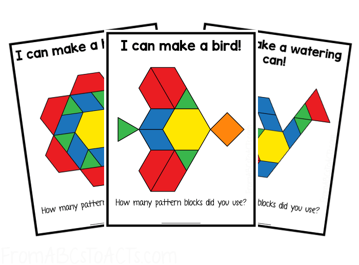 Spring Pattern Block Pictures for Kids