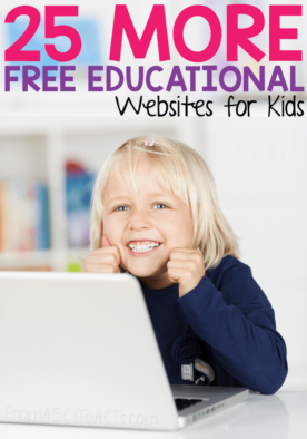 Kids stuck at home with the recent school closures? We've shared some of our favorite educational websites for kids before, but this new list has 25 more! #FromABCsToACTs