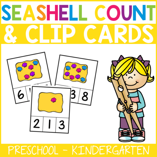 Seashell Count and Clip Cards
