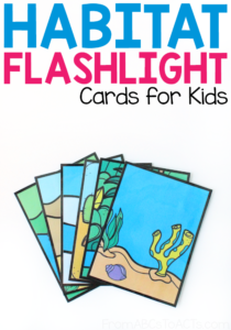 Learning about animal habitats? Work a little science into your child's day with these habitat flashlight cards! They'll use shadows and light to learn about all of the different animals that call each habitat their home! #FromABCsToACTs
