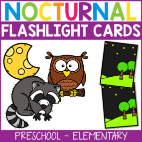 Nocturnal Animal Flashlight Cards
