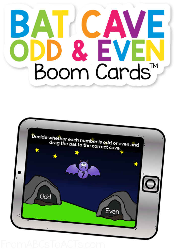 Planning for Halloween? These bat themed Boom Cards™ are a fantastic way to practice odd and even numbers to 20! #FromABCsToACTs