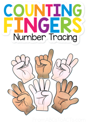 Teaching your child to count or write their numbers? These printable counting finger tracing cards are the perfect way to do both while also working on pencil grasp and fine motor skills! #FromABCsToACTs