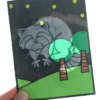Raccoon Nocturnal Animal Flashlight Cards