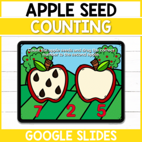 Count the apple seeds this fall with this digital Google Slides activity! Perfect for early finishers in the classroom or those distance learning at home!