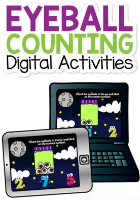 Digital Halloween Math Practice Counting Eyeballs