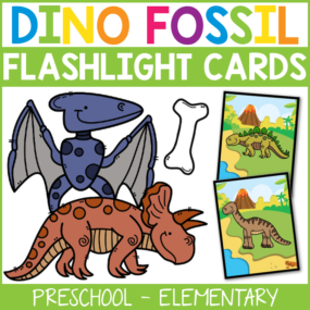 Dino Fossil Flashlight Cards